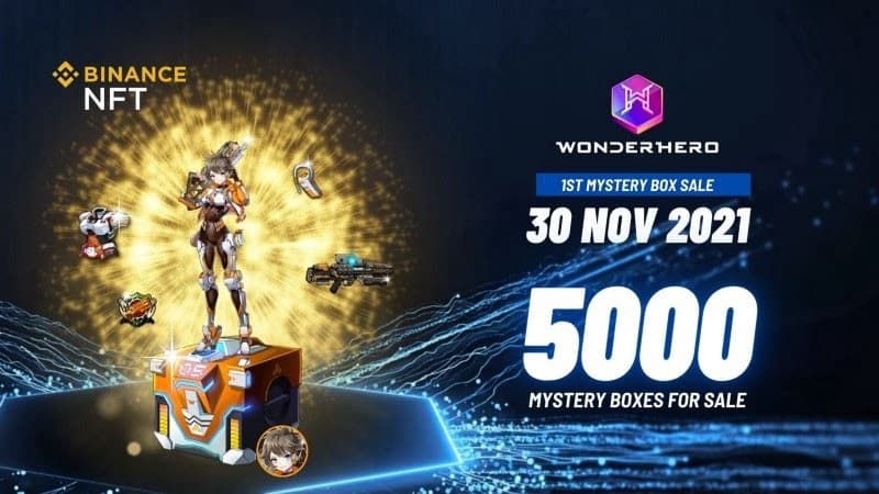 WonderHero Mystery Box (WND) will be available on Binance NFT on 11/30
