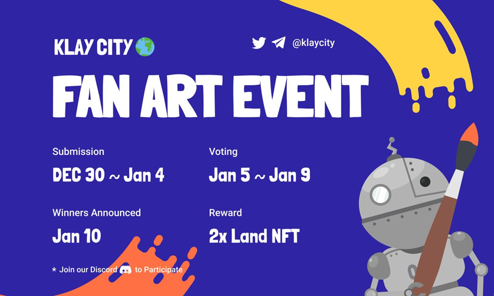 KlayCity launches the "Fan Art Contest" before Land NFT and the official launch of the game